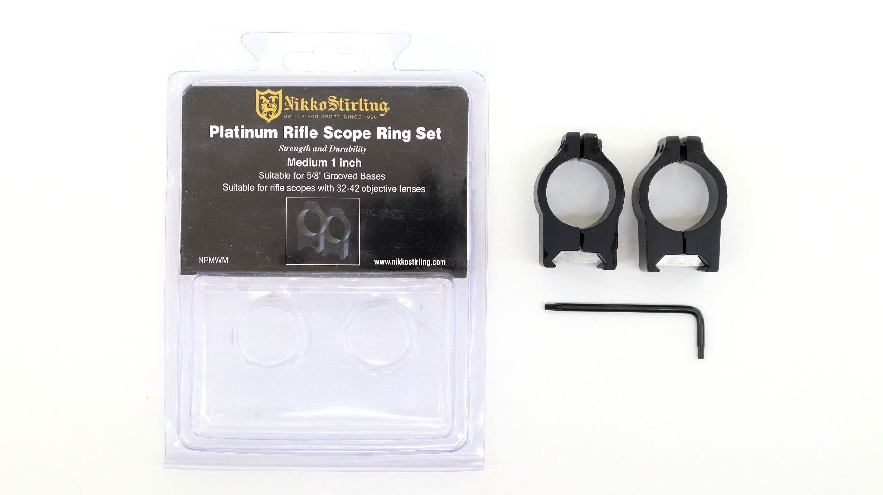 Set Back Scope Rings NIKKO STIRLING PLATINUM RIFLE SCOPE RING SET