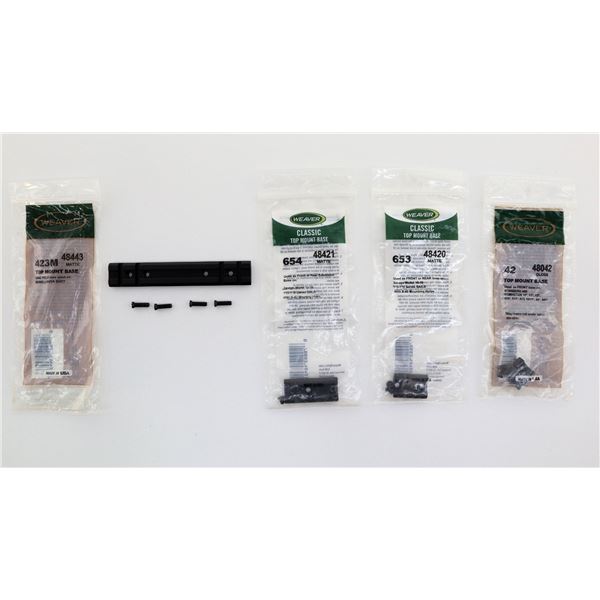 ASSORTED WEAVER TOP MOUNT BASE LOT