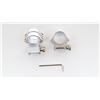Image 3 : WEAVER 1" HIGH SILVER QUAD LOCK RINGS