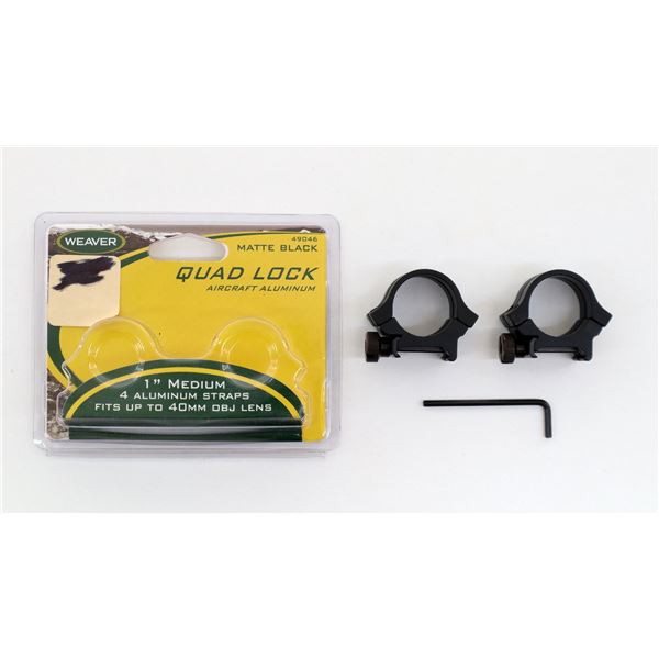 WEAVER 1" MEDIUM QUAD LOCK RINGS
