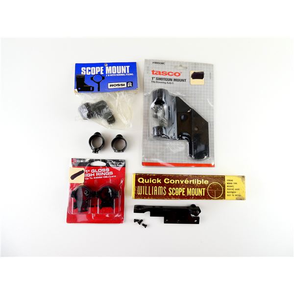 ASSORTED SCOPE MOUNT AND RINGS LOT