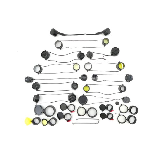 ASSORTED SCOPE LENS COVERS / ETC. LOT