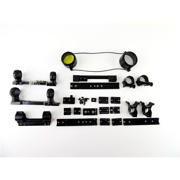 ASSORTED SCOPE RINGS AND BASES LOT
