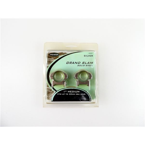WEAVER GRAND SLAM SILVER SCOPE RINGS