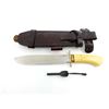 Image 2 : BARK RIVER BOWIE KNIFE AND FIRE STARTER LOT