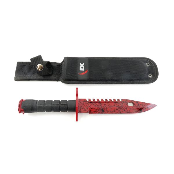 ELEMENTAL KNIVES RED AND BLACK SPIDERWEB KNIFE