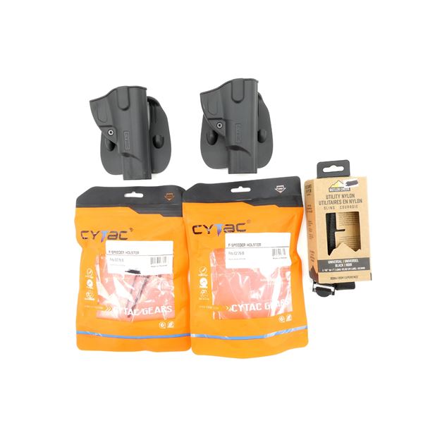 CYTAC CZ 75 B F-SPEEDER HOLSTER AND BUTLER CREEK SLING LOT