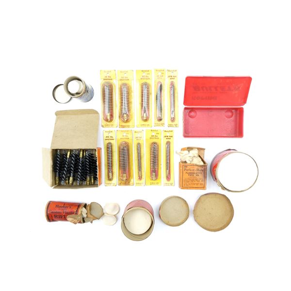 ASSORTED GUN CLEANING PATCHES AND BRUSHES / ETC. LOT