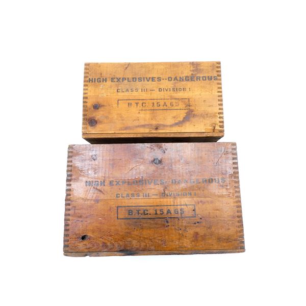 VINTAGE WOODEN EXPLOSIVE CRATE LOT