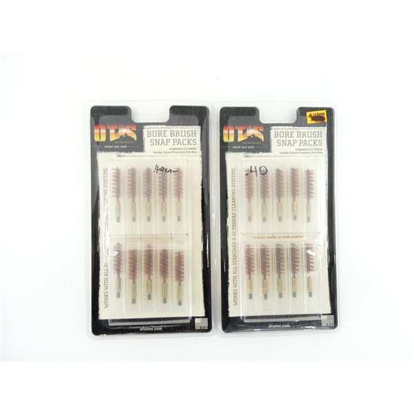 OTIS BORE BRUSH SNAP PACK .40 CAL. CLEANING BRUSH LOT