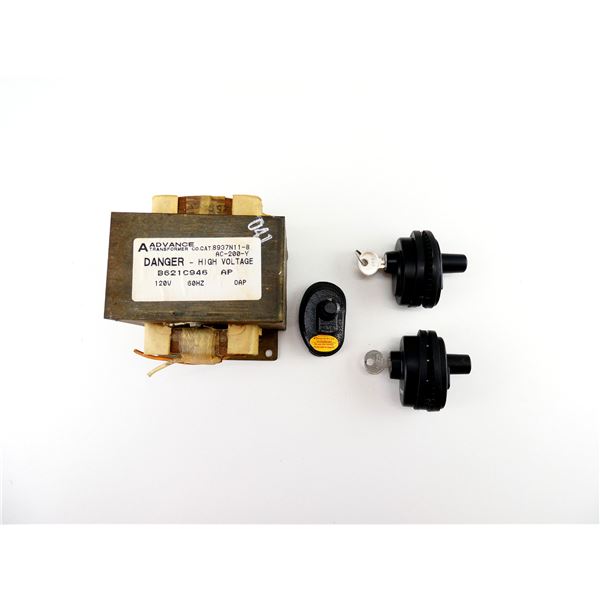 HIGH VOLTAGE TRANSFORMER AND KEYED TRIGGER LOCKS LOT