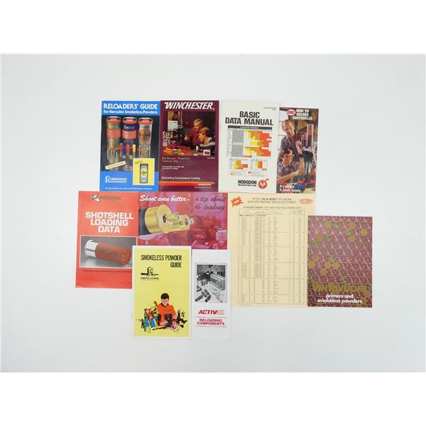 ASSORTED RELOADING BROCHURES AND MANUALS LOT