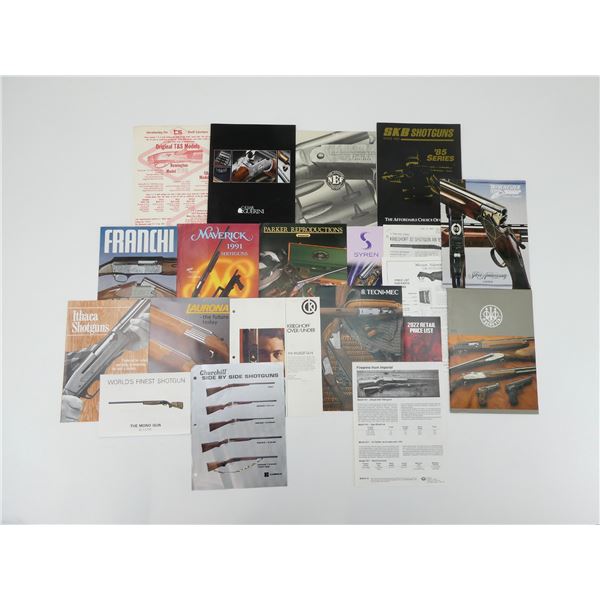 ASSORTED SHOTGUN CATALOGUES / BROCHURES / FLYERS / ARTICLES LOT