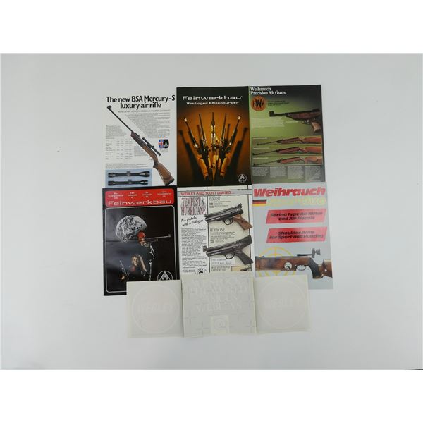 ASSORTED AIRGUN FLYERS AND BROCHURES / ETC. LOT