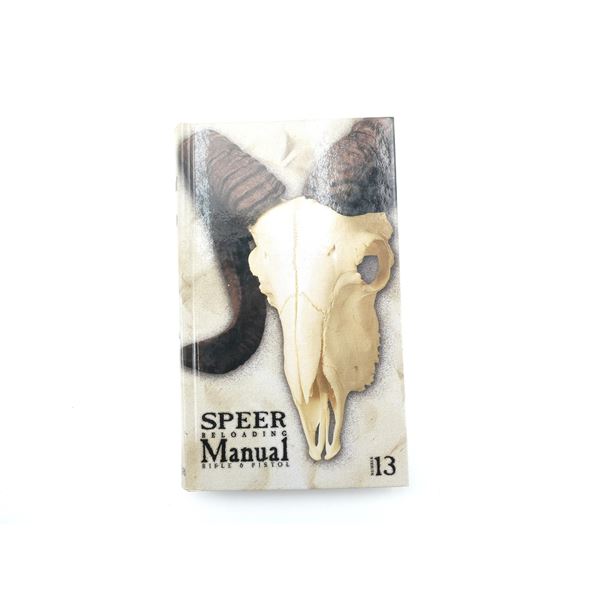 "SPEER RELOADING MANUAL RIFLE & PISTOL NUMBER 13" BOOK