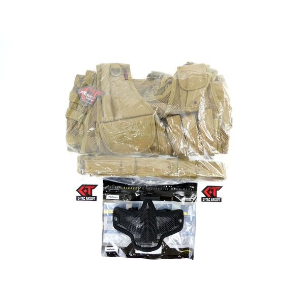 C-TAC RIFLEMAN'S VEST & VALKEN MASK LOT