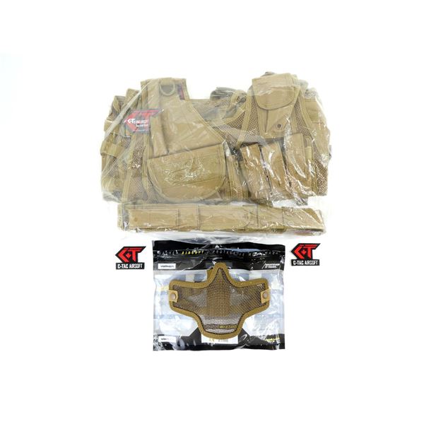 C-TAC RIFLEMAN'S VEST & VALKEN MASK LOT
