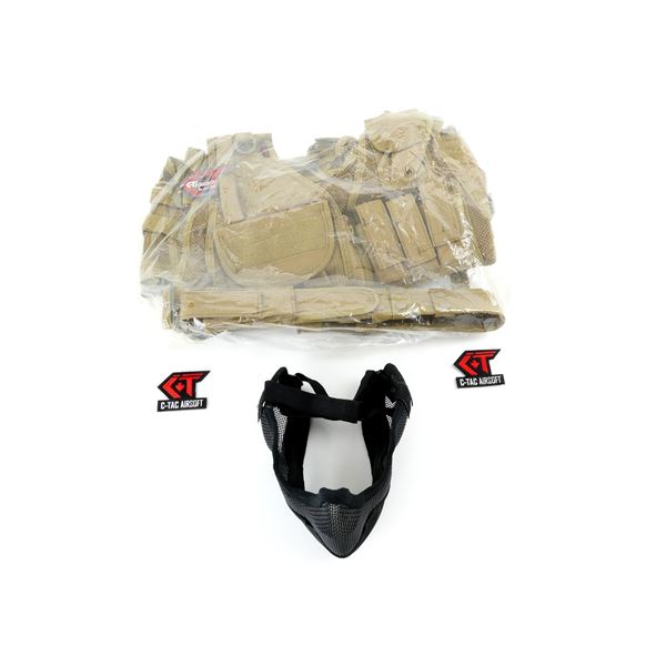 C-TAC RIFLEMAN'S VEST & UNKNOWN MASK LOT
