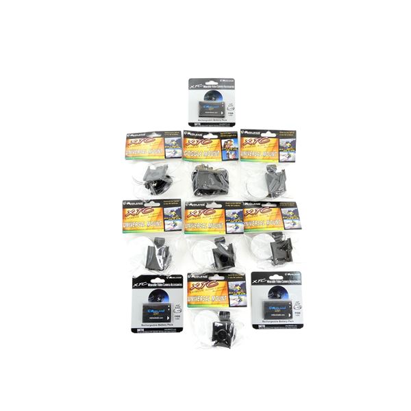 ** PICK UP ONLY ** XTC EXTREME CAMERA UNIVERSAL MOUNTS, BATTERY AND ETC. LOT
