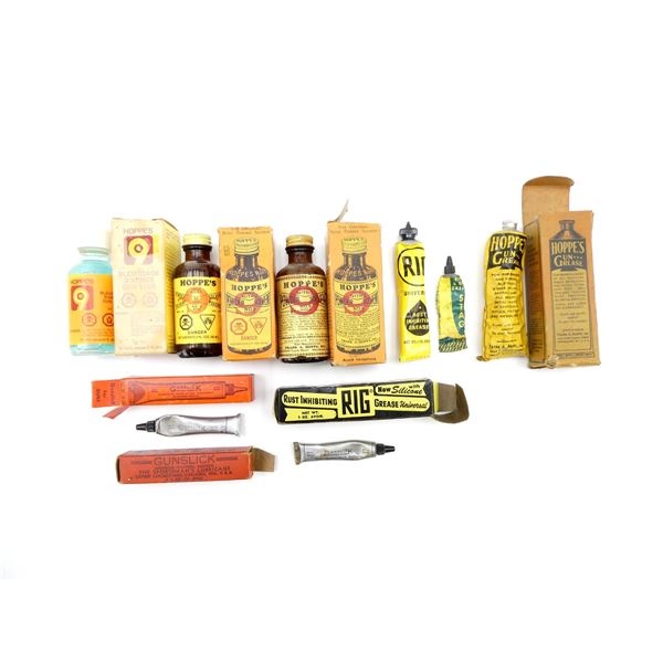 ** PICK UP ONLY ** ASSORTED HOPPE'S NITRO POWDER SOLVENT / ETC. LOT