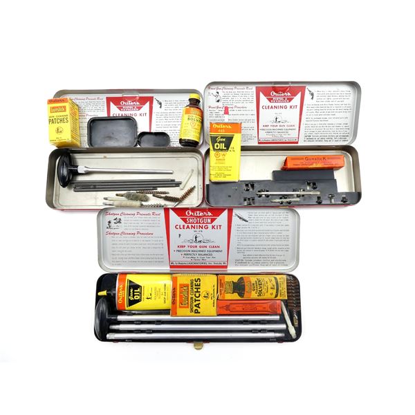 ** PICK UP ONLY ** ASSORTED OUTERS GUNSLICK REVOLVER AND SHOTGUN CLEANING KIT LOT