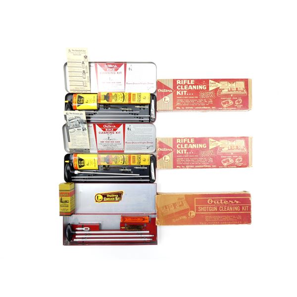 ** PICK UP ONLY ** ASSORTED OUTERS GUNSLICK RIFLE AND SHOTGUN CLEANING KIT LOT