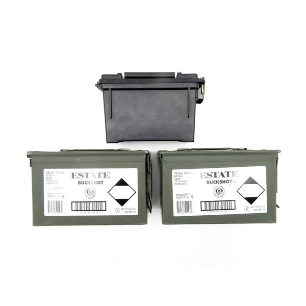 ASSORTED METAL / PLASTIC AMMO TIN LOT