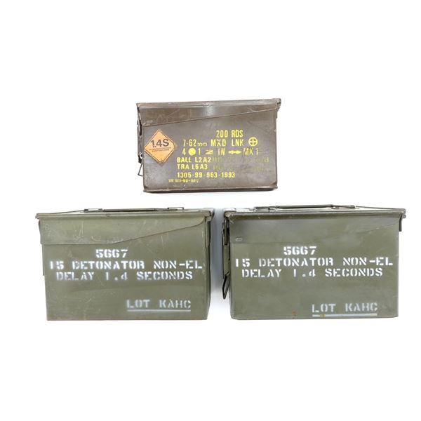 ASSORTED METAL AMMO TIN LOT