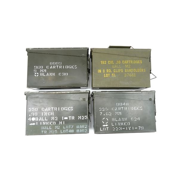 ASSORTED METAL AMMO TIN LOT