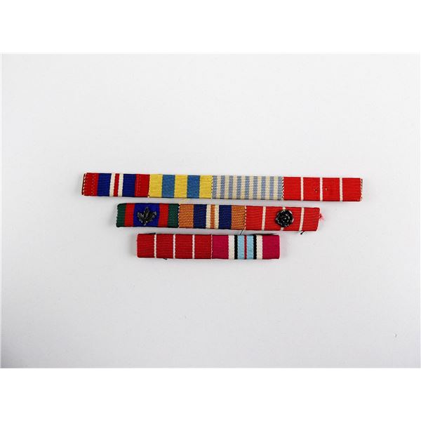ASSORTED WWII / POST-WWII CANADIAN MILITARY RIBBON BARS LOT