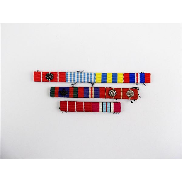 ASSORTED WWII / POST-WWII CANADIAN MILITARY RIBBON BARS LOT
