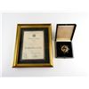 Image 1 : WWII GERMAN WAR ORDER OF THE GERMAN CROSS MEDAL WITH FRAMED OWNERSHIP PAPER