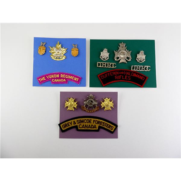 ASSORTED WWII CANADIAN MILITARY BADGES LOT