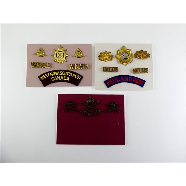 ASSORTED WWII CANADIAN MILITARY BADGES LOT