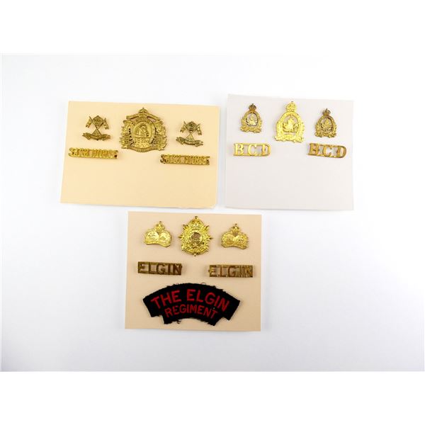 ASSORTED WWII CANADIAN MILITARY BADGES LOT