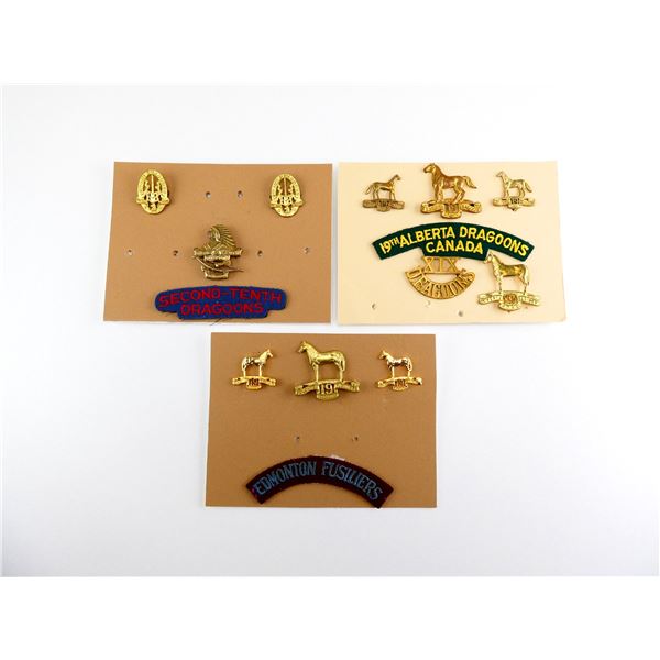 ASSORTED WWII CANADIAN MILITARY BADGES LOT