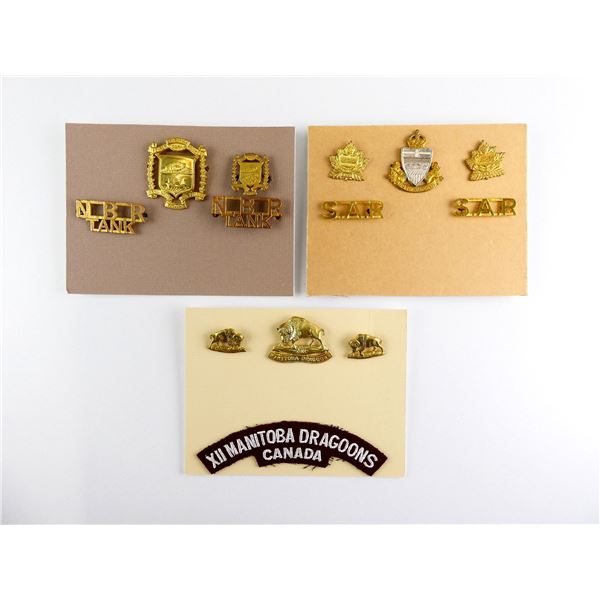 ASSORTED WWII CANADIAN MILITARY BADGES LOT