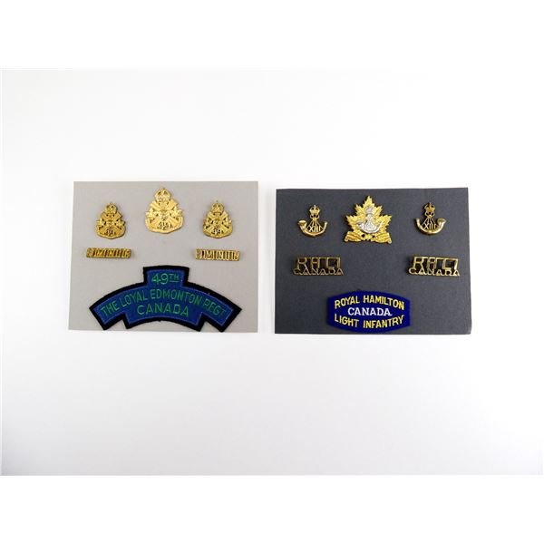 ASSORTED WWII CANADIAN MILITARY BADGES LOT