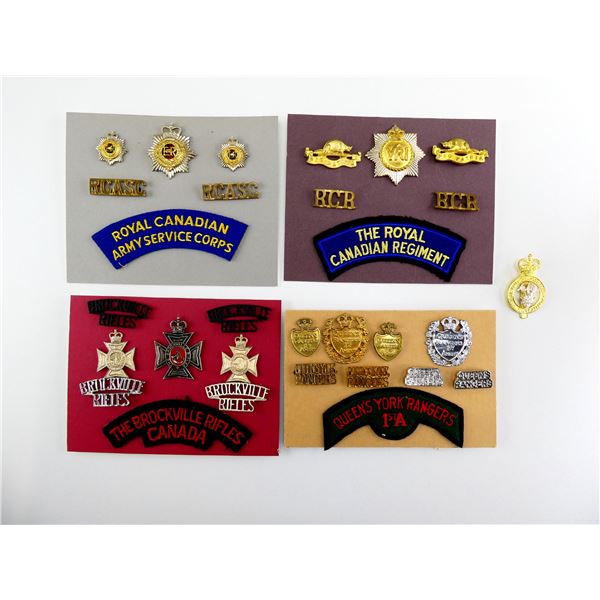 ASSORTED CANADIAN MILITARY BADGES LOT