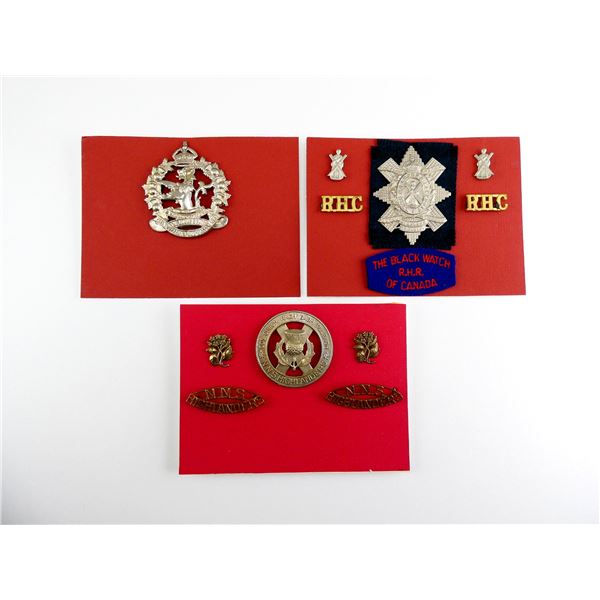 ASSORTED WWII CANADIAN MILITARY BADGES LOT