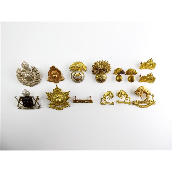 ASSORTED WWII CANADIAN MILITARY BADGES LOT