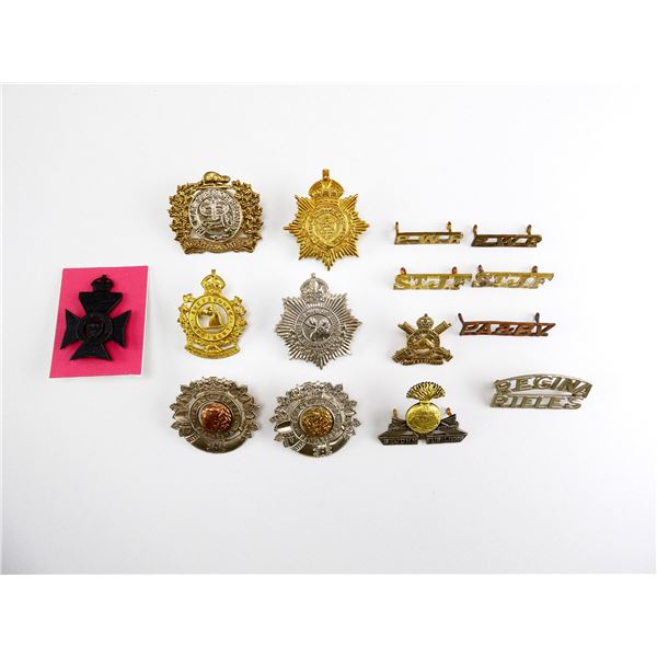 ASSORTED WWII CANADIAN MILITARY BADGES LOT