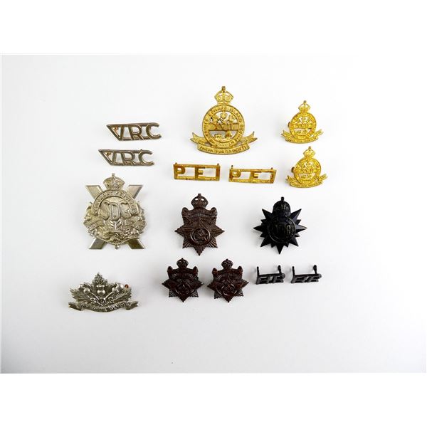 ASSORTED WWII CANADIAN MILITARY BADGES LOT