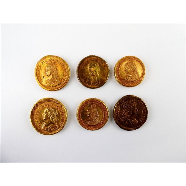ASSORTED CASTED COINS AND TOKENS LOT