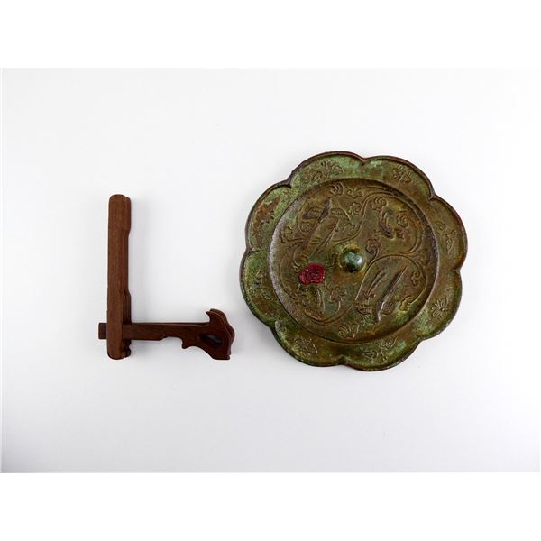 CHINESE WARRING STATE TRAVELING BRONZE MIRROR