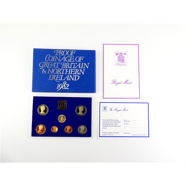 COLLECTIBLE 1982 BRITISH / NORTHERN IRELAND PROOF COINAGE SET