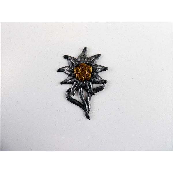 WWII GERMAN EDELWEISS CAP BADGE