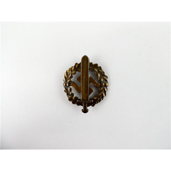 WWII GERMAN BRONZE SA SPORTS BADGE
