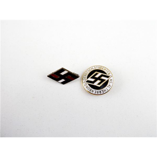 ASSORTED WWII GERMAN N.S. STUDENT BADGE LOT