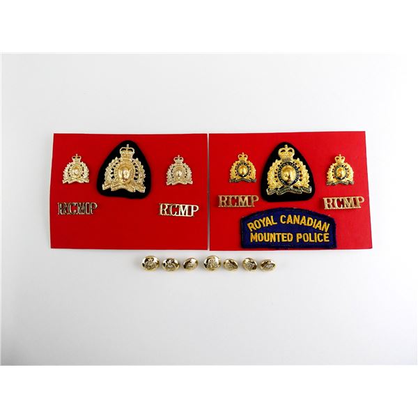 ASSORTED RCMP BADGES / BUTTONS LOT